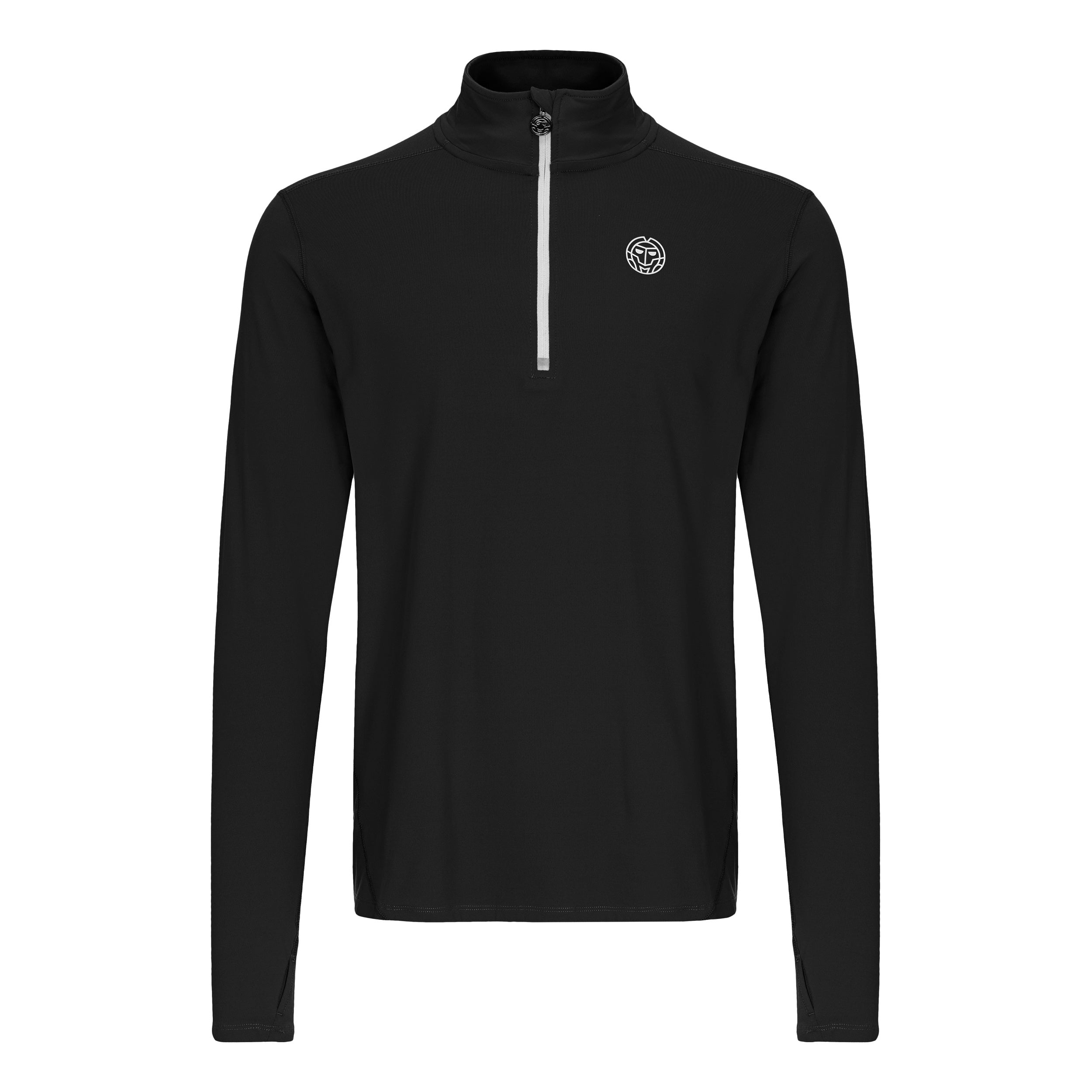 BIDI BADU Zac Tech Half Zip Longsleeve Herren - schwarz, weiß