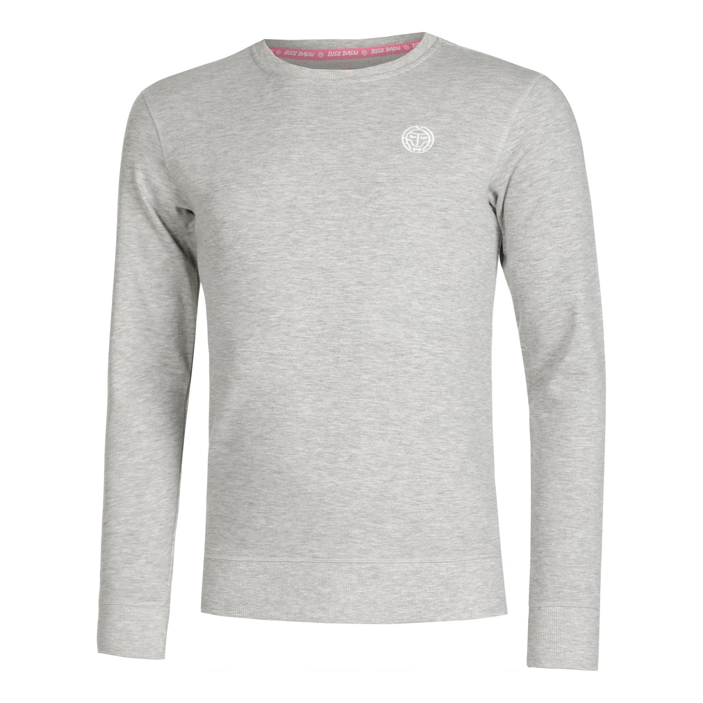 BIDI BADU Chaka Basic Crew Sweatshirt Herren - hellgrau, weiß