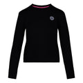 Mirella Basic Crew Sweatshirt Damen-Schwarz,Weiß