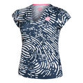 Leoparty Styles V-Neck T-Shirt Women - dark blue, white