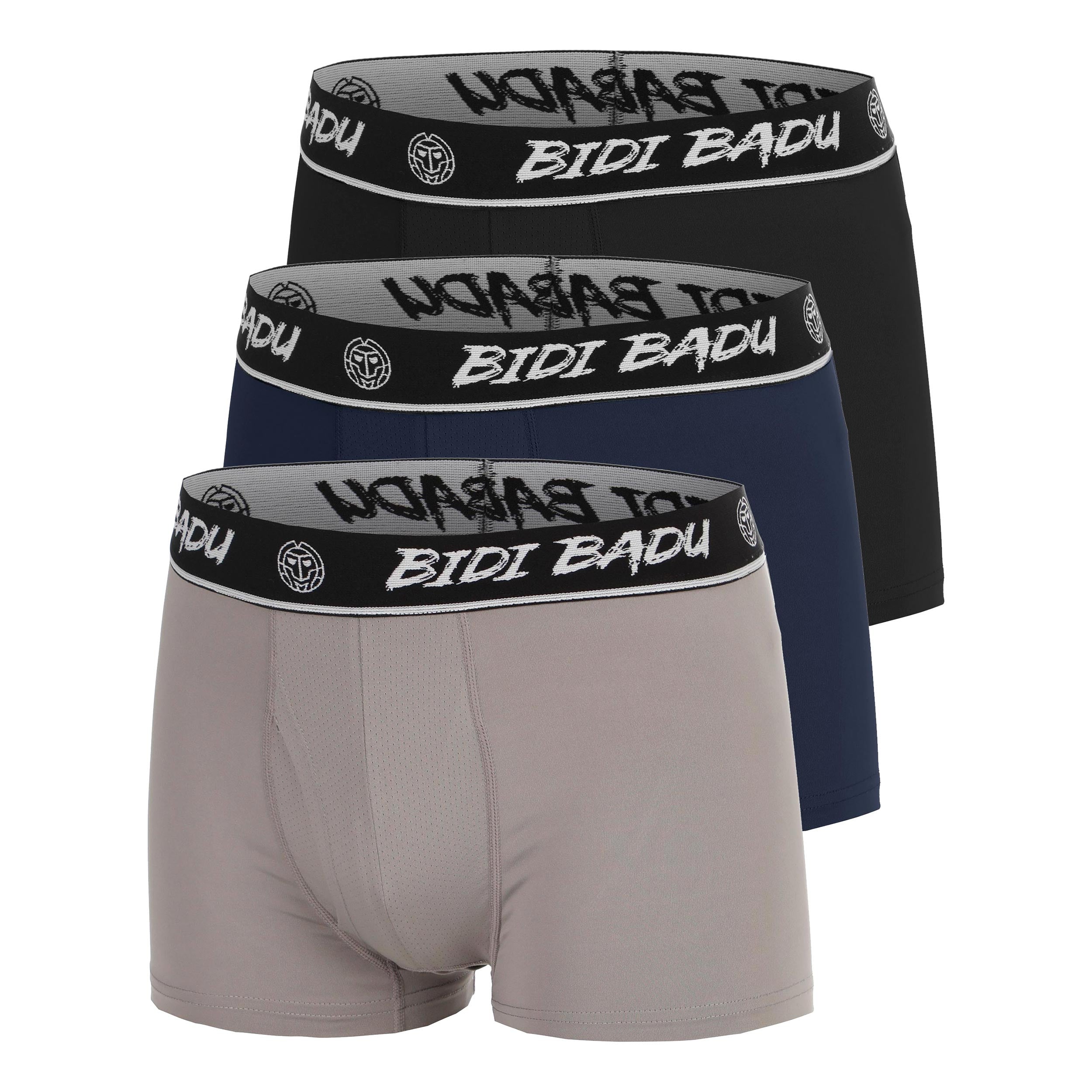 BIDI BADU Boxer Short - 3er Pack Herren-dunkelblau, schwarz