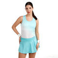 Crew Racerback Tank Top Women-turquoise, white