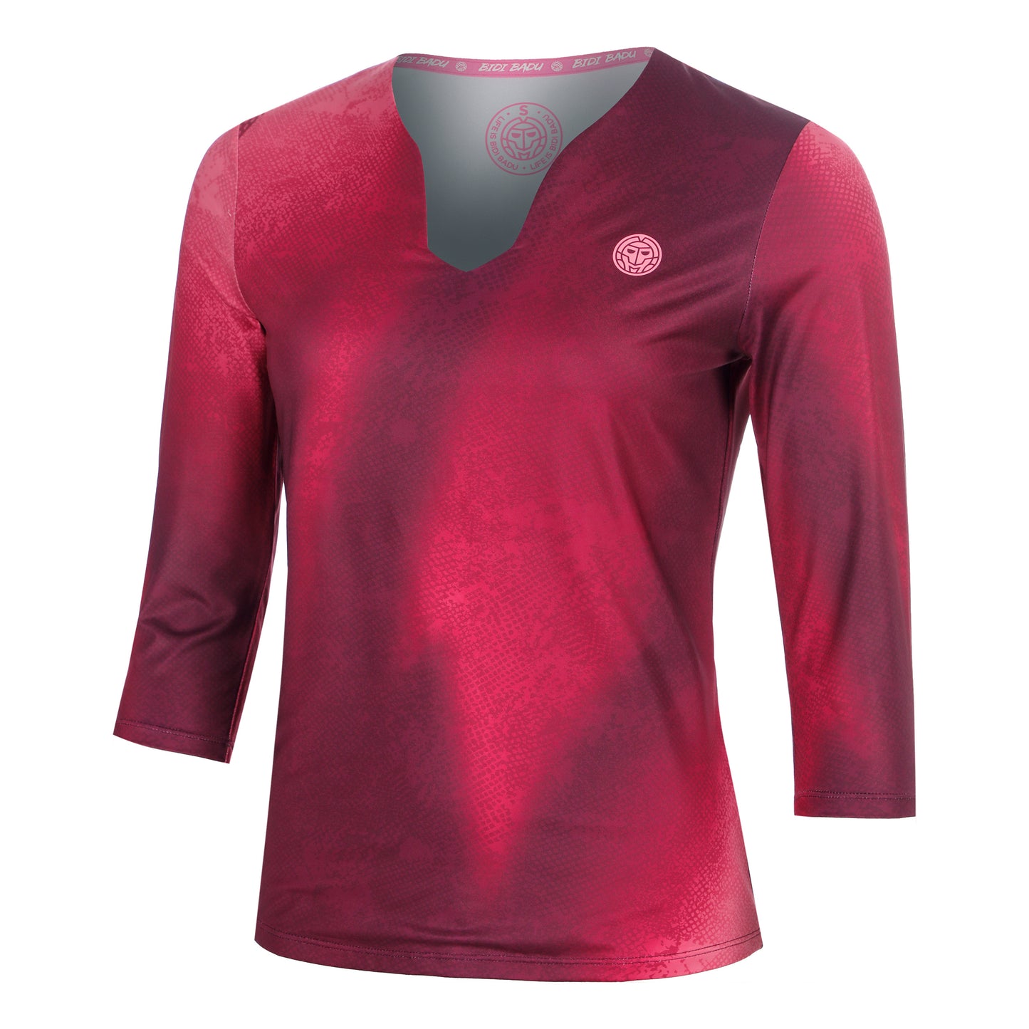 BIDI BADU Freeze Out V-Neck Printed  Longsleeve Damen - dunkelrot