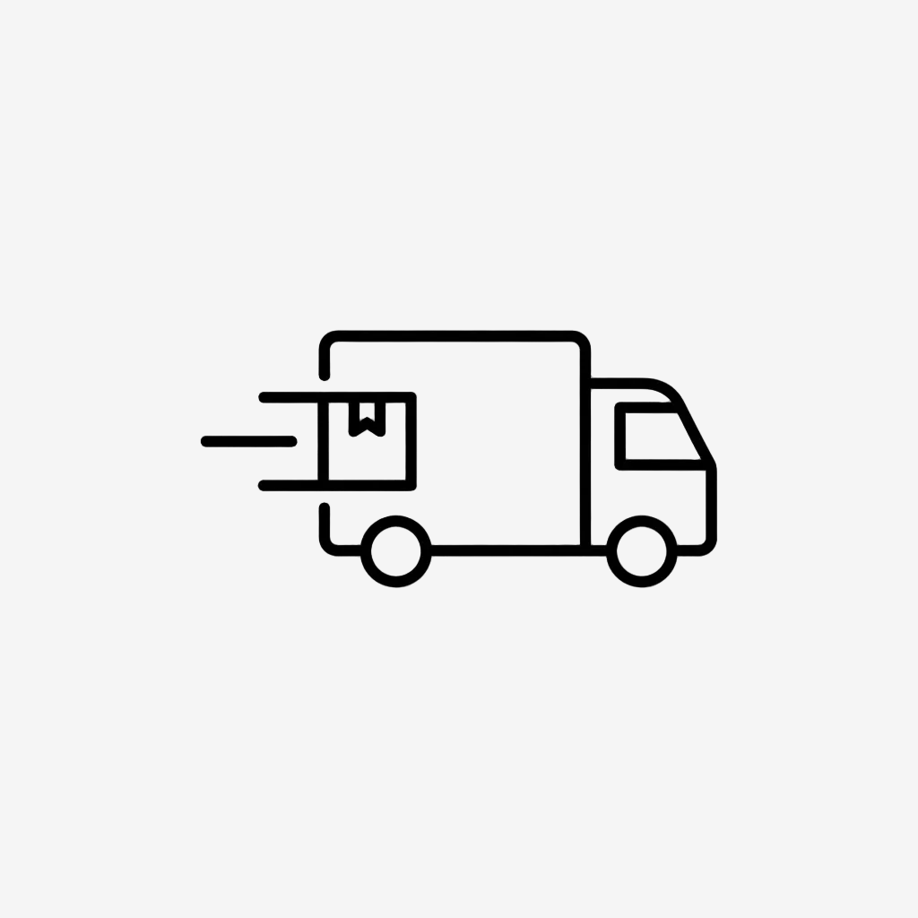 please generate an icon for delivery (a truck) black lines on this background color #fafafa