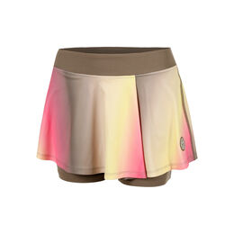 Spectrum Printed Wavy Skirt Women-Brown,Yellow