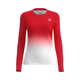 Crew Gradiant Long Sleeve Girls-Red,White