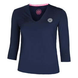 Crew V-Neck Long Sleeve Women-Dark Blue