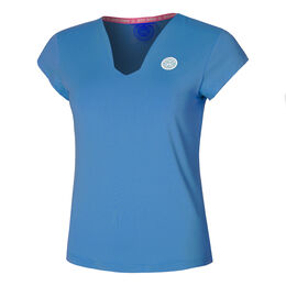 Spike V-Neck T-Shirt Women-Blue