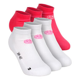 Leana No Show Tech Tennis Socks-White,Pink