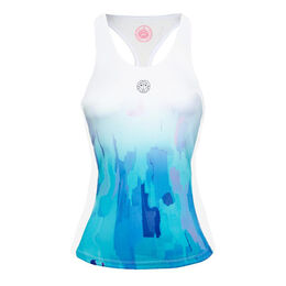 Yaka Tech Tank Top Women-White,Light Blue