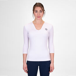 Crew V-Neck Long Sleeve Women-White