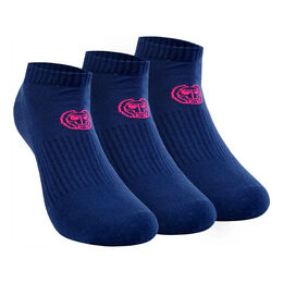Leana No Show Tech Sports Socks 3 Pack Women-Dark Blue,Pink
