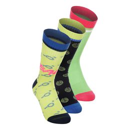 Bold Bro I Crew Printed Move Tennis Socks-Multicoloured