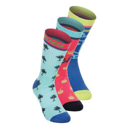 Bold Bro II Crew Printed Move Tennis Socks-Multicoloured
