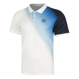 Watercolour Polo Men-White,Blue
