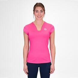 Crew V-Neck T-Shirt Women-Pink