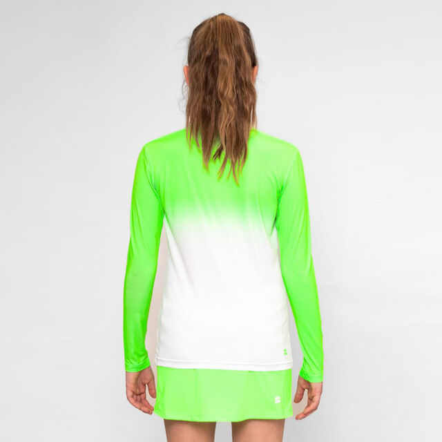 Crew Gradiant Junior Longsleeve - neon green, white