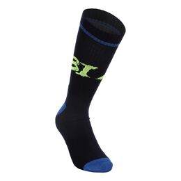 Mino Crew Tech Graphic Tennis Socks 1 Pack-Dark Blue,Red