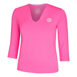 Crew V-Neck Long Sleeve Women-Pink