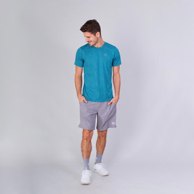 Falou Tech Tee - petrol/ grey