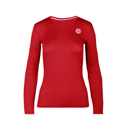 Mina Tech Roundneck Long sleeve Girls - dark red, 