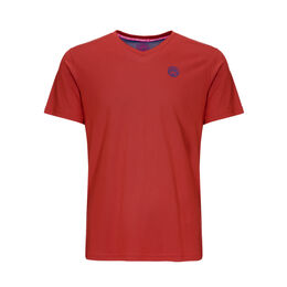Evin Tech Round T-Shirt Boys - dark red, 