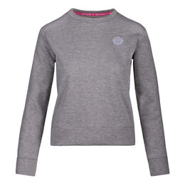 Mirella Basic Crew Sweatshirt Women-Lightgrey,White