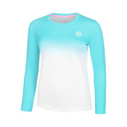 Crew Gradiant Long Sleeve Girls-Turquoise,White