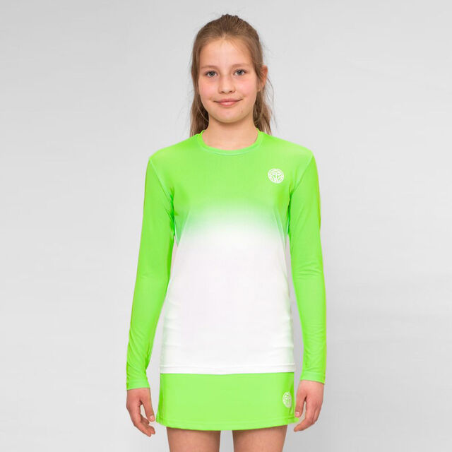 Crew Gradiant Junior Longsleeve - neon green, white