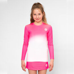 Crew Gradiant Long Sleeve Girls-Pink,White