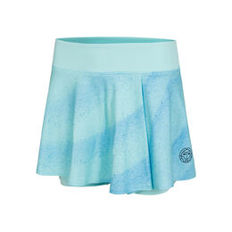 Beach Spirit Printed Wavy Skirt Women-Turquoise