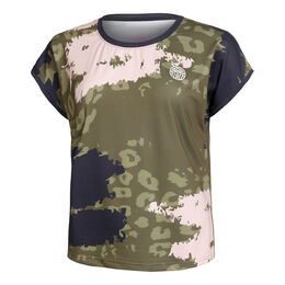 Pure Wild Capsleeve T-Shirt Women-Olive,Multicoloured