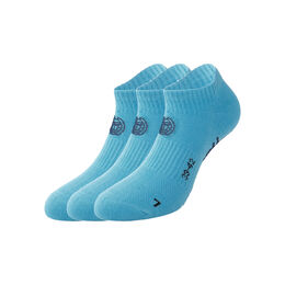 Leana No Show Tech Sports Socks 3 Pack-Turquoise,Dark Blue